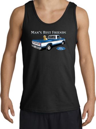 Ford Trucks Tank Top - Man's Best Friend Adult Black Tanktop