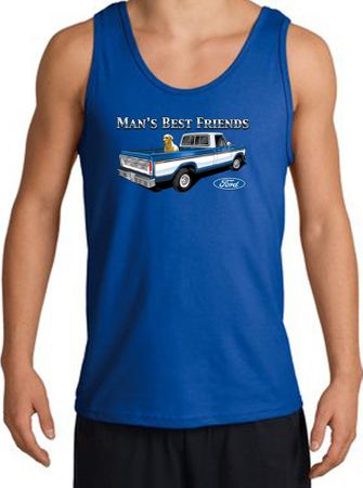 Ford Trucks Tank Top - Man's Best Friend Adult Royal Tanktop