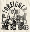 Foreigner Juke Box Heroes Adult Classic Rock T-shirt - Off White