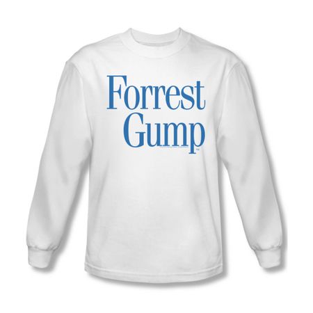 Forrest Gump Shirt Logo Long Sleeve White Tee T-Shirt