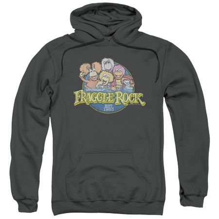 Fraggle Rock Hoodie Circle Logo Charcoal Sweatshirt Hoody
