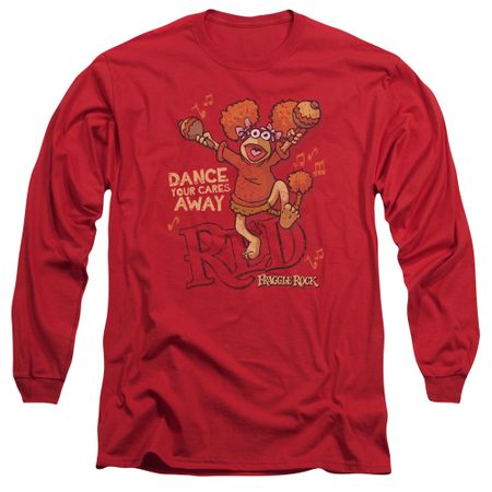 Fraggle Rock Long Sleeve Shirt Dance Red Tee T-Shirt
