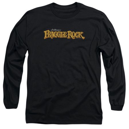 Fraggle Rock Long Sleeve Shirt Logo Black Tee T-Shirt