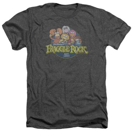 Fraggle Rock Shirt Circle Logo Heather Charcoal T-Shirt