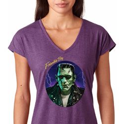 Frankenstein Frankie Boy Ladies Halloween Shirts