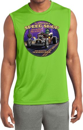 Frankenstein Frankie's Speed Shop Dry Wicking Sleeveless Shirt