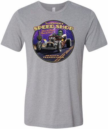 Frankenstein Tee Frankie's Speed Shop Tri Blend Tee