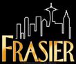 Frasier Funny TV Show FRASIER LOGO Adult Black T-shirt