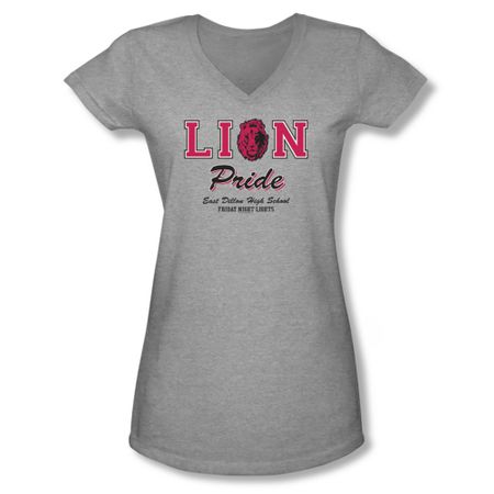 Friday Night Lights Shirt Juniors V Neck Lion Pride Athletic Heather T-Shirt