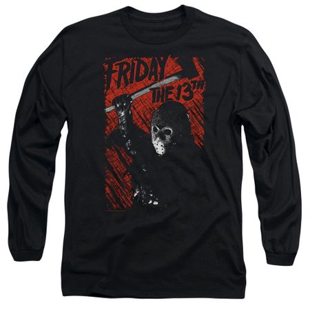Friday the 13th Long Sleeve Shirt Jason Lives Black Tee T-Shirt