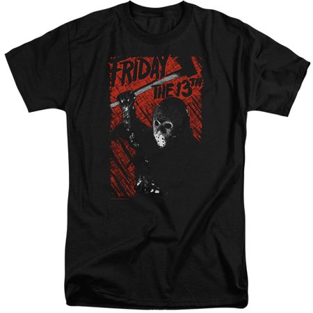 Friday the 13th Shirt Jason Lives Tall Black T-Shirt