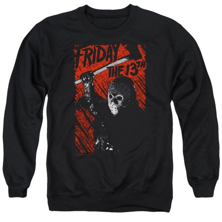 Friday the 13th Sweatshirt Jason Lives Adult Black Sweat Shirt