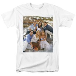 Friends "Life's a Beach" TV Show Adult T-shirt - White