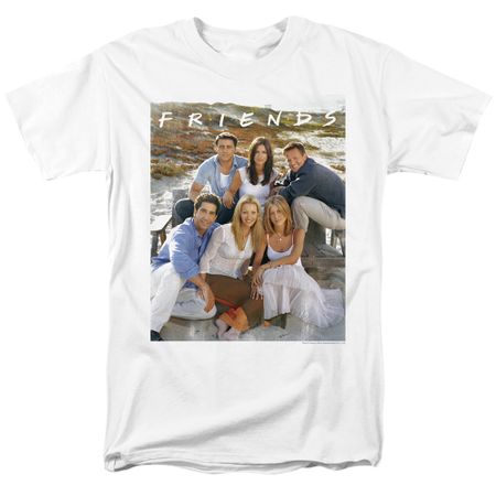 Friends "Life's a Beach" TV Show Adult T-shirt - White
