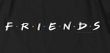 Friends TV Show LOGO Adult T-shirt - Black
