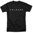 Friends TV Show LOGO Adult T-shirt - Black