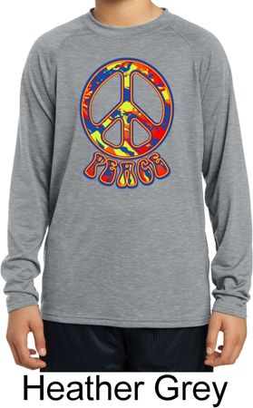 Funky Peace Kids Dry Wicking Long Sleeve Tee T-Shirt