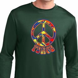 Funky Peace Mens Dry Wicking Long Sleeve Shirt Funky Peace Mens Dry Wicking Long Sleeve Shirt