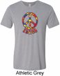 Funky Peace Mens Tri Blend Crewneck Shirt