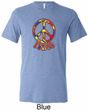 Funky Peace Mens Tri Blend Crewneck Shirt