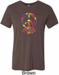 Funky Peace Mens Tri Blend Crewneck Shirt