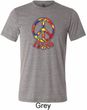 Funky Peace Mens Tri Blend Crewneck Shirt