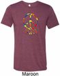 Funky Peace Mens Tri Blend Crewneck Shirt