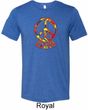 Funky Peace Mens Tri Blend Crewneck Shirt
