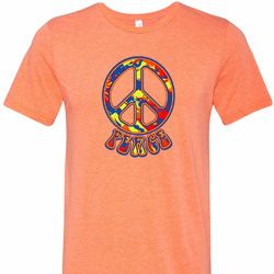 Funky Peace Mens Tri Blend Crewneck Shirt Funky Peace Mens Tri Blend Crewneck Shirt
