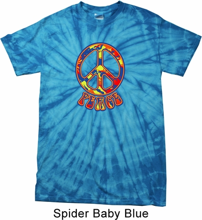 Funky Peace Spider Tie Dye Shirt