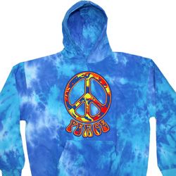 Funky Peace Tie Dye Hoodie Funky Peace Tie Dye Hoodie