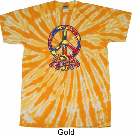 Funky Peace Twist Tie Dye Tee T-shirt