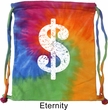 Funny Bag Distressed Dollar Sign Tie Dye Bag