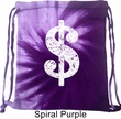 Funny Bag Distressed Dollar Sign Tie Dye Bag