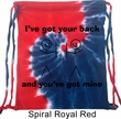 Funny Bag I've Got Your Back Tie Dye Bag