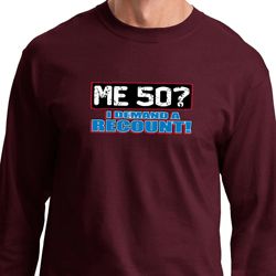 Funny Birthday Shirt Me 50 Long Sleeve Tee T-Shirt