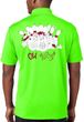 Funny Bowling "OH" Polo Shirts - Front & Back - Neon Green