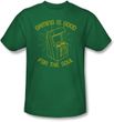 Funny Gaming T-shirt - Gaming is Good for the Soul Green Tee
