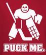 Funny Hockey Shirt - Puck Me Red T-shirt