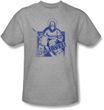 Funny Hockey T-shirt - Jesus Saves Goalie Adult Gray T-shirt
