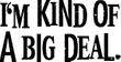 Funny Hoodie I'm Kind of a Big Deal Black Print Hoody White
