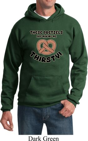 Funny Hoodie Thirsty Pretzels Hoody