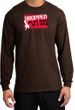 Funny Long Sleeve T-Shirt - Dropped On My Head As A Child Brown Tee