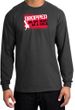 Funny Long Sleeve T-Shirt - Dropped On My Head As A Child Charcoal Tee