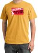 Funny Pigment Dyed T-Shirt - Dropped On My Head As A Child Mustard Tee