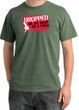 Funny Pigment Dyed T-Shirt - Dropped On My Head As A Child Olive Tee