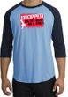 Funny Raglan Shirt - Dropped On My Head As A Child Carolina Blue/Navy