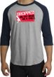 Funny Raglan Shirt - Dropped On My Head As A Child Heather Grey/Navy