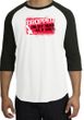 Funny Raglan Shirt - Dropped On My Head As A Child White/Black Tee