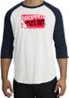 Funny Raglan Shirt - Dropped On My Head As A Child White/Navy Tee